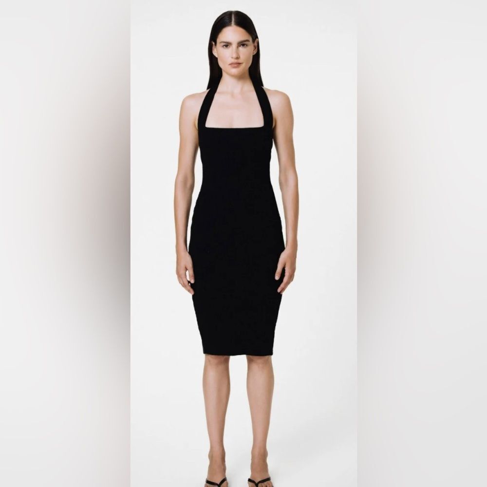 Sans Faff KATE HALTER DRESS Kate Halter Ribbed MIDI Dress Size XS/S - Picture 8 of 9